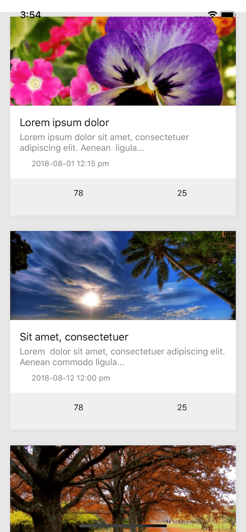 Free react native list of blog posts example Free react native list of blog posts example