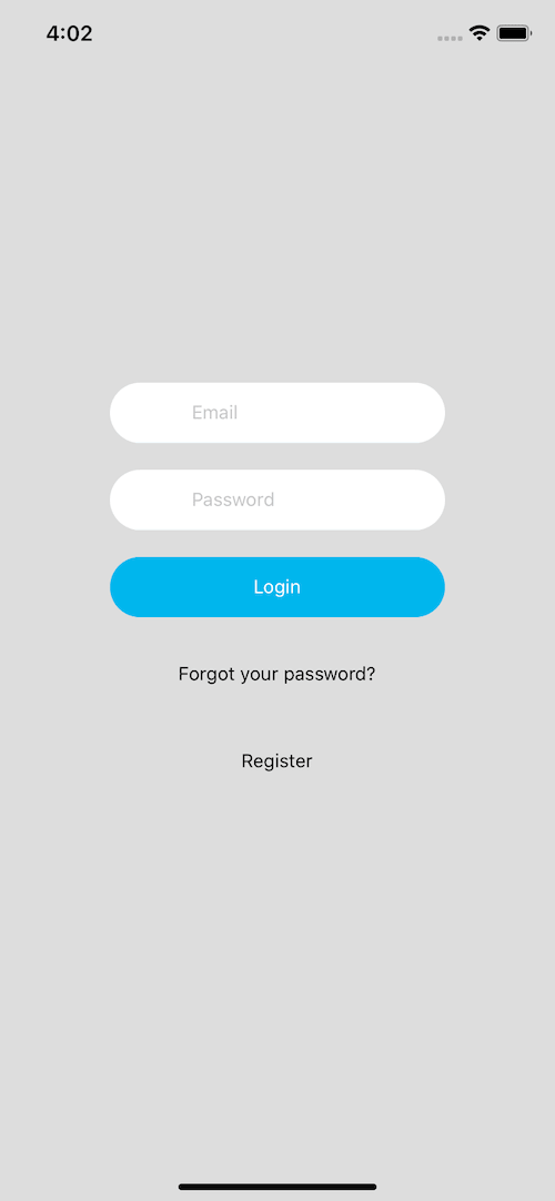 free react native example. Login form ui example