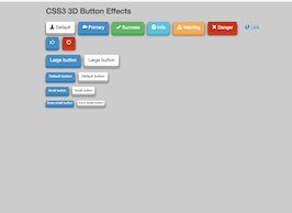 Bootstrap example and template. Full bootsra 3d Buttons