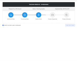 Bootstrap example and template. Shop Order Tracking