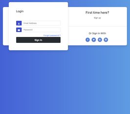 Bootstrap example and template. blue login