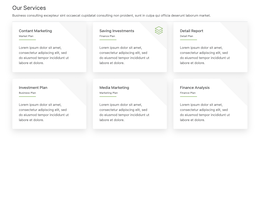 Bootstrap example and template. service icons