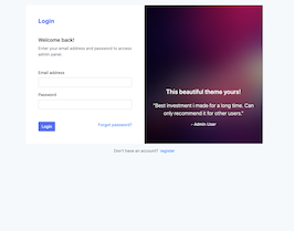 Bootstrap example and template. login with overlay image