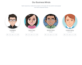 Bootstrap example and template. business team