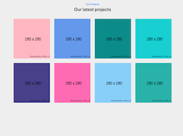 Bootstrap Our latest projects example