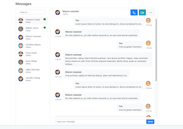 Bootstrap example and template. white chat