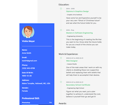 Bootstrap example and template. candidate resume