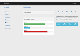 Bootstrap example and template. Bootstrap 3 Control Panel admin dashboard