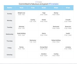 Bootstrap calendar schedule table example
