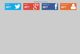 Bootstrap example and template. Social Sharing Buttons with counter