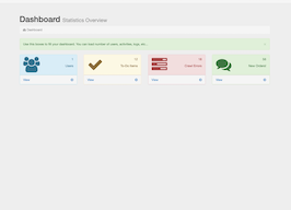 Bootstrap example and template. Dashboard Statistics Overview