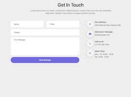 Bootstrap example and template. Get in Touch form