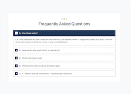 Bootstrap Frequently Asked Questions example