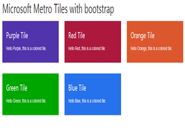 Bootstrap microsoft metro tiles bootstrap example
