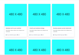 Bootstrap example and template. blog post grid cards