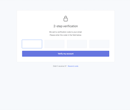 Bootstrap example and template. 2 step verification form inside a card