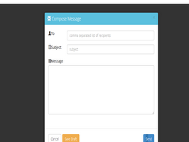Bootstrap example and template. Compose message form