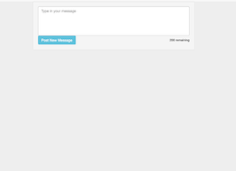 Bootstrap example and template. Textarea with character count
