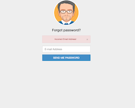 Bootstrap example and template. Form send password 
