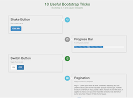 Bootstrap example and template. Timeline with 10 Cool Bootstrap jQuery Snippets