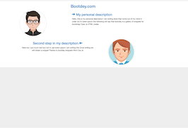 Bootstrap example and template. zig zag user description