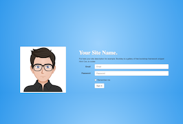 Bootstrap example and template. Site login page