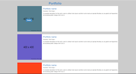 Bootstrap example and template. Portfolio with details on hover