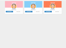 Bootstrap example and template. List user profiles