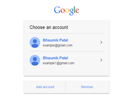 Bootstrap example and template. Google choose an account style Bootstrap example and template. Google choose an account style