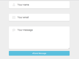 Bootstrap example and template. Highlighted contact form