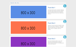 Bootstrap example and template. Blog post list