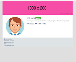Bootstrap Profile page example