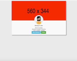 Bootstrap example and template. Profile widget