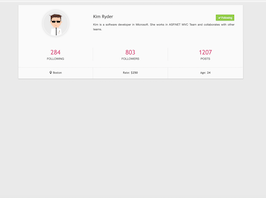 Bootstrap example and template. Profile overview Bootstrap example and template. Profile overview