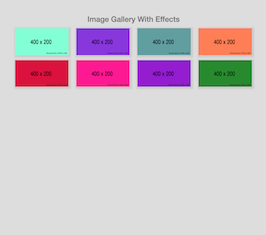 Bootstrap example and template. Image gallery with effects