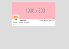 Bootstrap example and template. user profile cover like facebook
