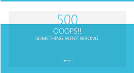 Bootstrap example and template. error 500 page
