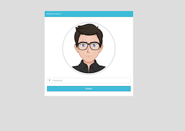 Bootstrap example and template. locked screen page