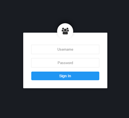 Bootstrap example and template. Dark Login