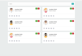 Bootstrap example and template. Contact List
