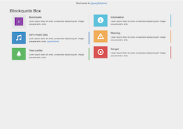 Bootstrap home menu blockquote box jquery2dotnet example