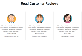 Bootstrap example and template. Customer Reviews