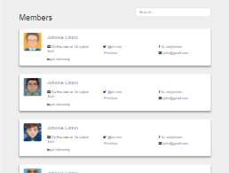 Bootstrap example and template. Members