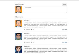 Bootstrap example and template. blog item comments