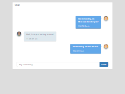 Bootstrap example and template. Clean chat box