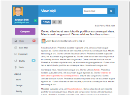 Bootstrap example and template. View mail and compose