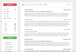 Bootstrap example and template. Clear inbox list