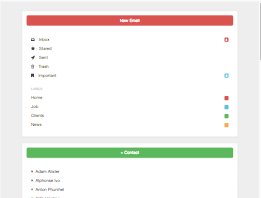 Bootstrap example and template. Clear inbox view message