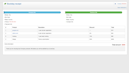 Bootstrap example and template. payment receipt