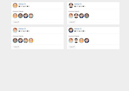 Bootstrap example and template. friends panel list